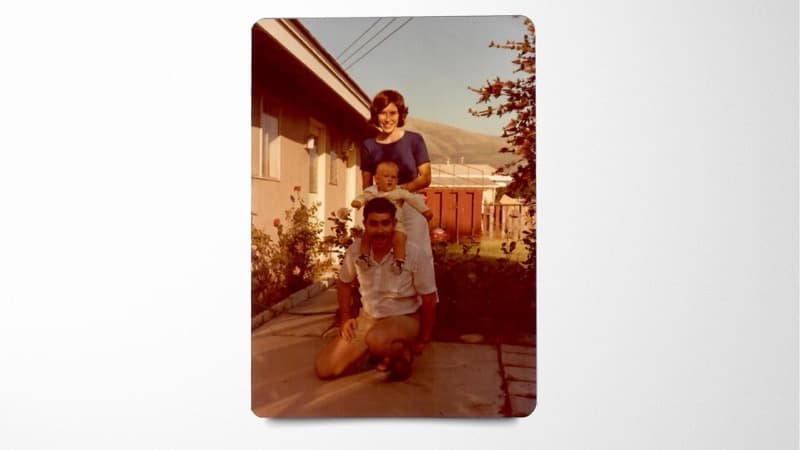 Baby Paul with his parents