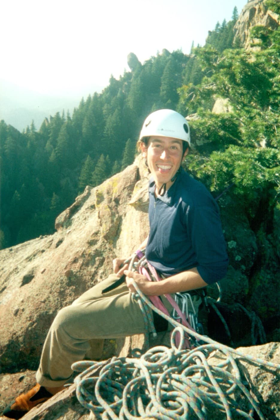 Paul climbing during his years in the wild