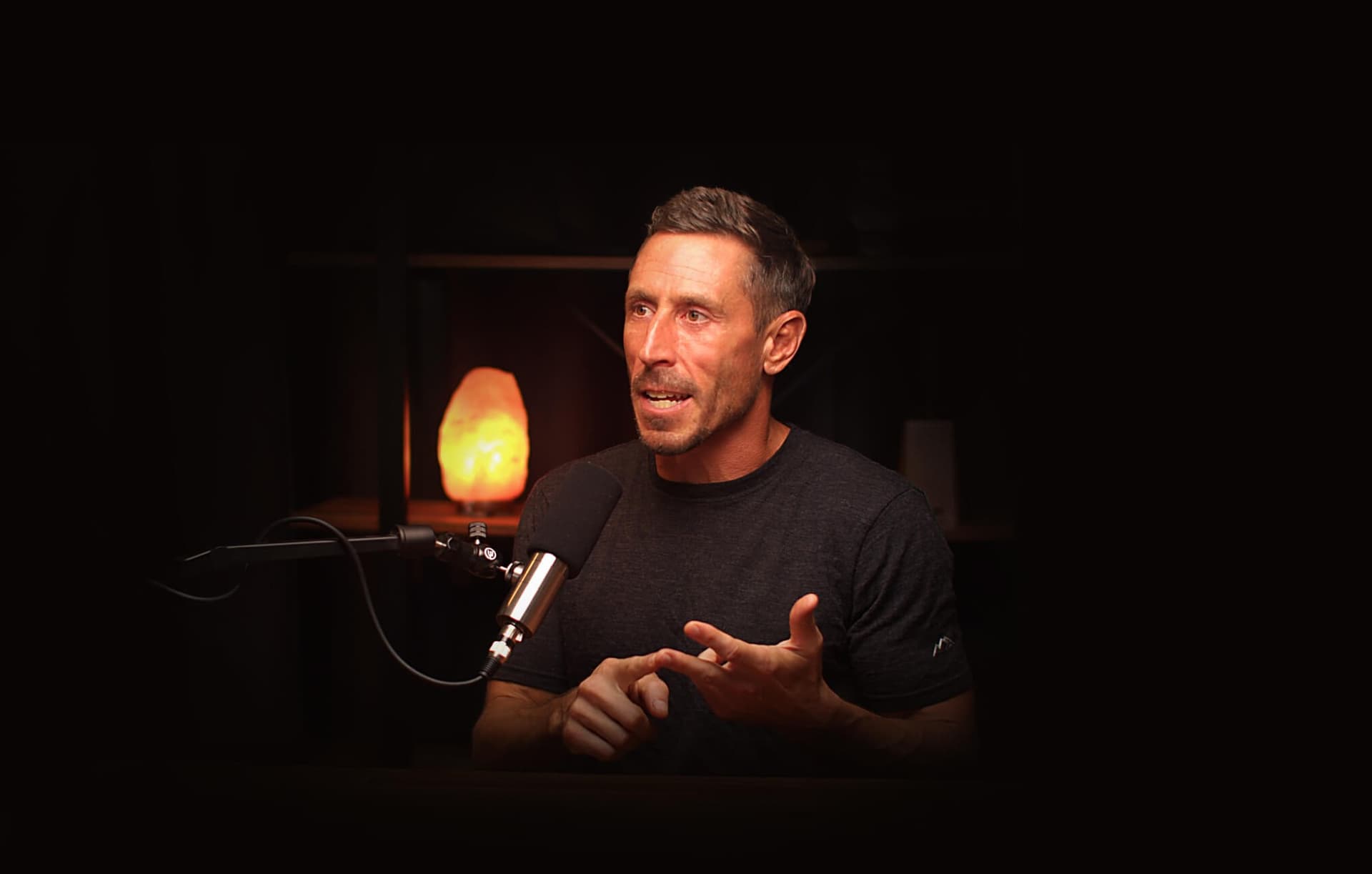 Dr. Paul Saladino recording his podcast