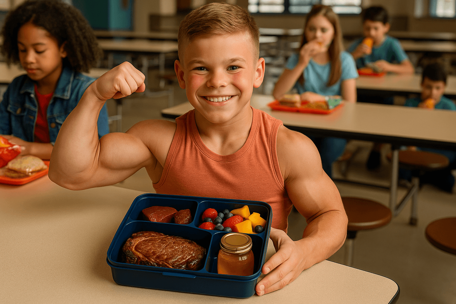 Kids' lunchbox protein swap, Lineage meat sticks